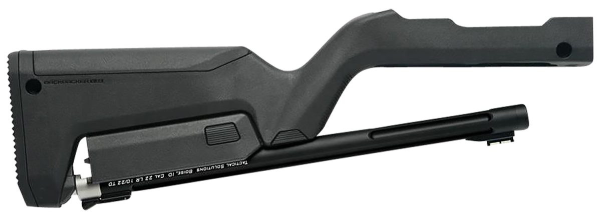 Tactical Solutions Tdcmbbblk X-Ring Takedown Barrel And Stock Combo 22 Lr 16.50&Quot; Matte Black Fluted &Amp; Threaded With Fiber Optic Sight, Black Magpul Backpacker Stock Fits Ruger 10/22 Takedown