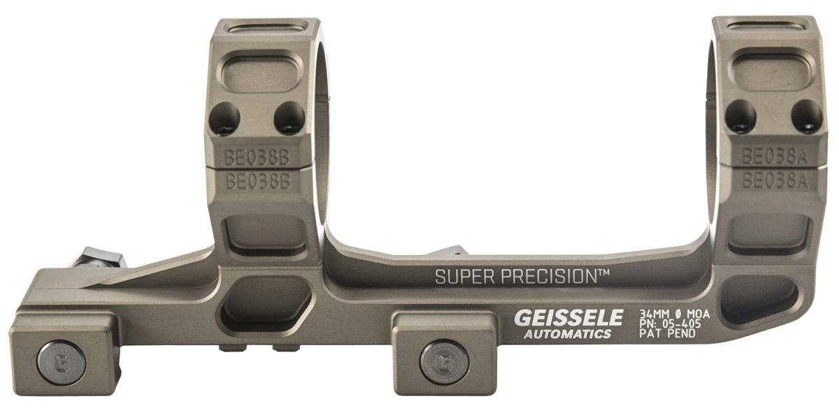 Geissele Automatics  Ar15 Super Precision Scope Mount/Ring Combo Desert Dirt Color Anodized