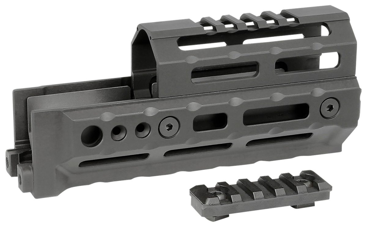Midwest Industries Miakalpha6 Alpha  Drop-In Aluminum Black Hardcoat Anodized 5 Slot Picatinny Rail Ak-Platform 6&Quot; Long Compatible W/M-Lok