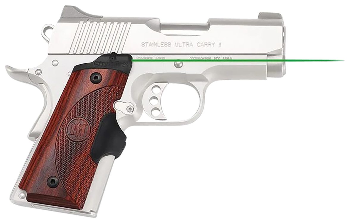 Crimson Trace Lg902G Lasergrips Master Series 1911 Compact, Green Laser Rosewood