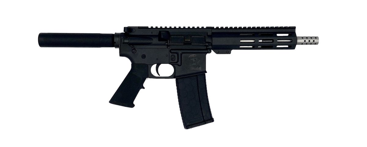 Great Lakes Firearms Gl15223Sspblk Ar-15 Pistol 223 Wylde 30+1 7.50&Quot; Stainless Barrel, Black, 7&Quot; M-Lok Handguard, Buffer Tube (No Brace), A2 Grip