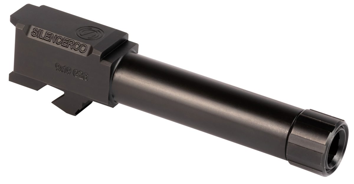 Silencerco Ac1329 Threaded Barrel  3.70&Quot; 9Mm Luger, Black Nitride Stainless Steel, Fits Glock 26 Gen 1-5