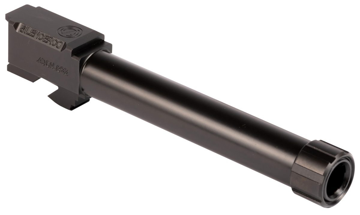 Silencerco Ac50 Threaded Barrel  4.80&Quot; 40 S&Amp;W, Black Nitride Stainless Steel, Fits Glock 22 Gen 2-4