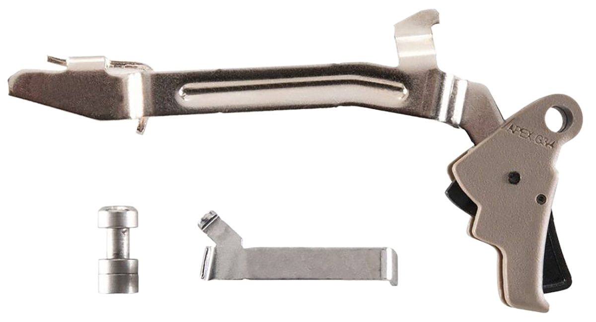 Apex Tactical 102P145 Action Enhancement  Slim Flat Dark Earth Drop-In Compatible W/Glock Gen3-4 17/19/22-27/31/32/33/34/35