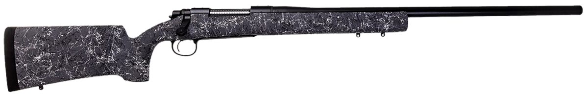 Remington Firearms (New) R84170 700 Long Range Full Size 6.5 Creedmoor 4+1 26&Quot; Matte Black Heavy Threaded Barrel, Drilled &Amp; Tapped Steel Receiver, Grey W/Black &Amp; White Web Hs Precision Synthetic Stock