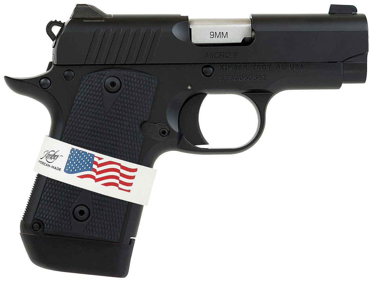 Kimber Mfg, Inc 3300244 Micro 9 Liberty Micro Frame 9Mm Luger 7+1 3.15&Quot; Stainless Ramped Barrel, Kimpro Ii Black Serrated Stainless Steel Slide, Kimpro Ii Black Aluminum Frame W/Beavertail