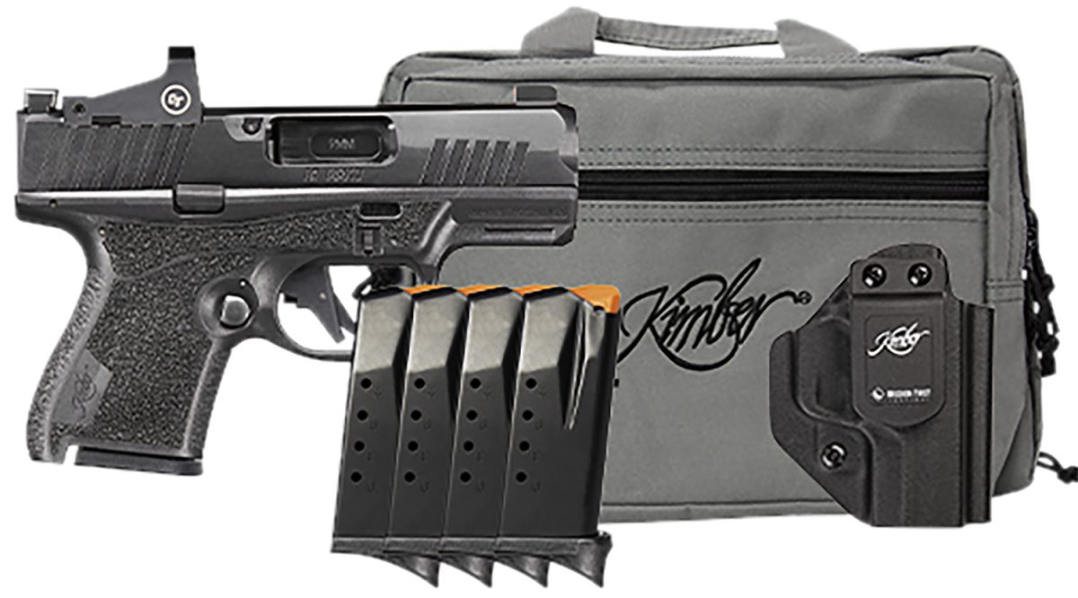 Kimber Mfg.,Inc 3800027 R7 Mako Oi Bundle 9Mm 10+1 3.37&Quot; Fnc Stainless Steel Slide Molded Stippling Crimson Trace Ct-1500 Optic