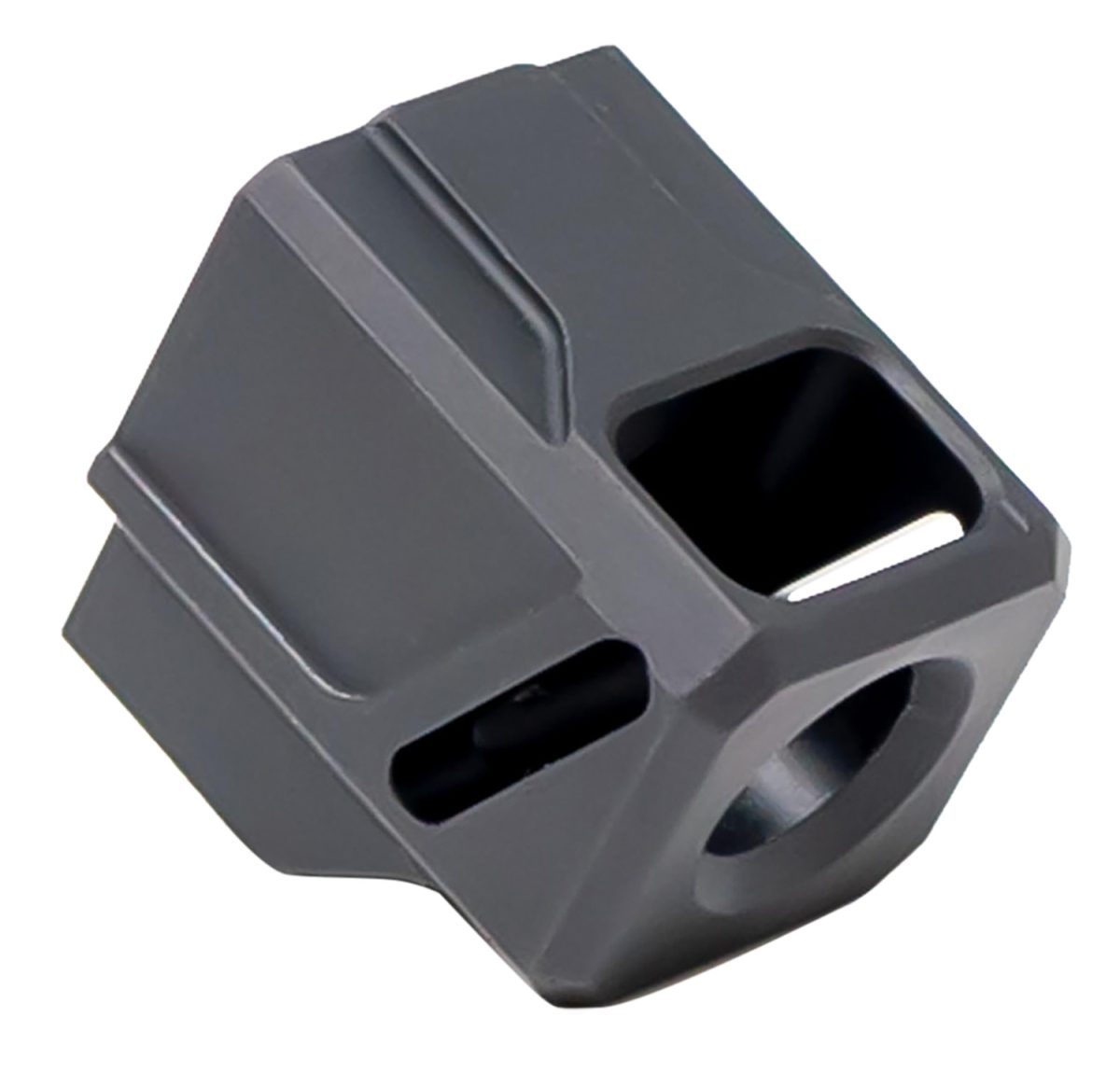 Faxon Firearms Ffpacompssg01 Exos-523 Compensator For G43 Black Anodized Aluminum 1/2&Quot;X28 Threads 1.125&Quot; Oal 9Mm
