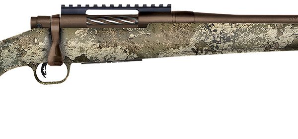 Mossberg 28254 Patriot Predator Full Size 350 Legend 4+1 20" Patriot Brown Cerakote Fluted Threaded Barrel, Patriot Brown Cerakote Receiver w/Picatinny Rail, Fixed TrueTimber Strata Synthetic Stock