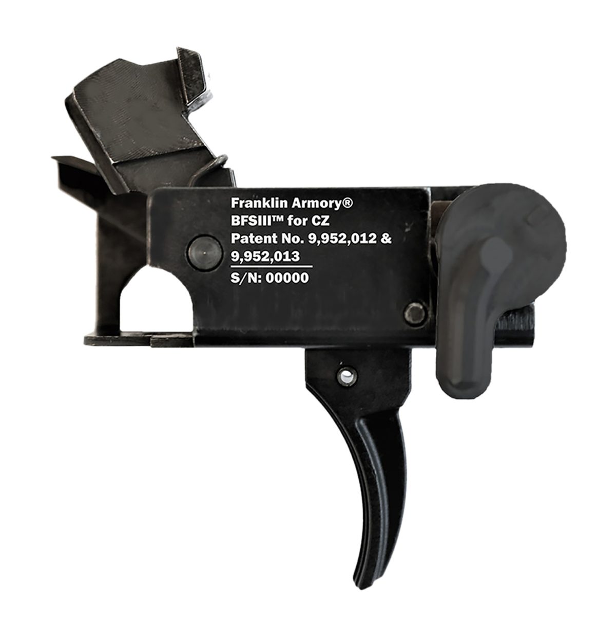 Franklin Armory 0650000Blk  Bfsiii Black Curved Fits Cz Scorpion Style Ambidextrous