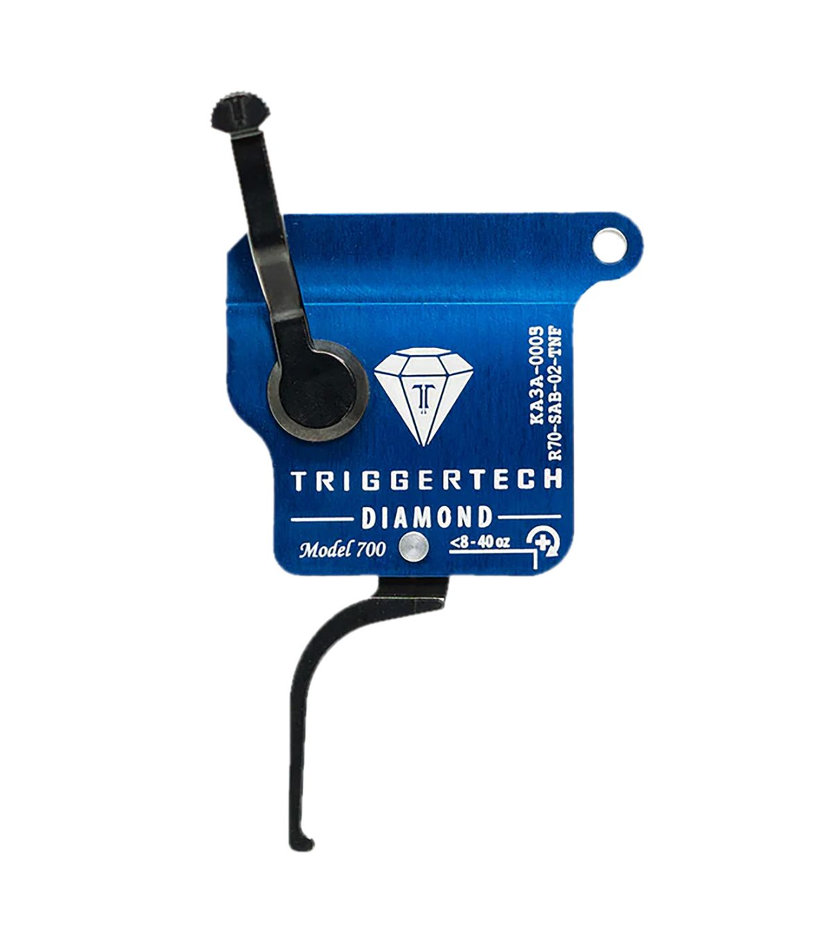Triggertech R70Sab02Tnf Diamond  Black Flat Straight Fits Remington 700 Right Hand