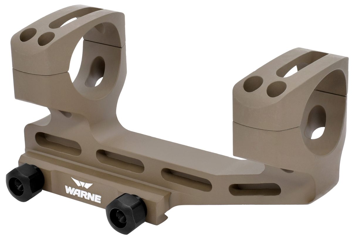 Warne Lrskel1De Skeletonized Scope Mount/Ring Combo Extended Dark Earth Aluminum 1&Quot; Tube Msr 20 Moa