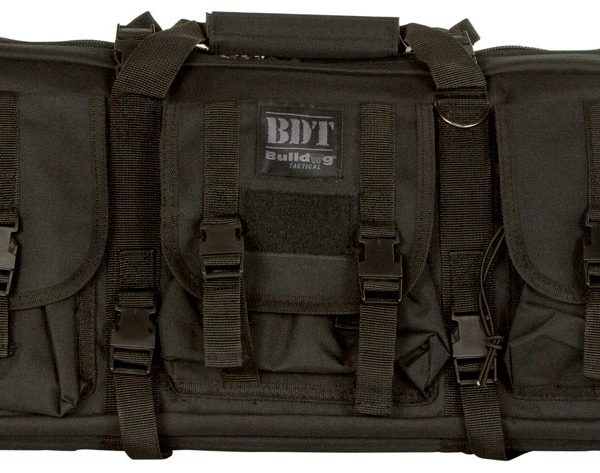 Bulldog BDT4043B BDT Tactical Single Black Nylon, 3 Accessory Pockets, Deluxe Padded Backstraps, Lockable Zippers & Padded