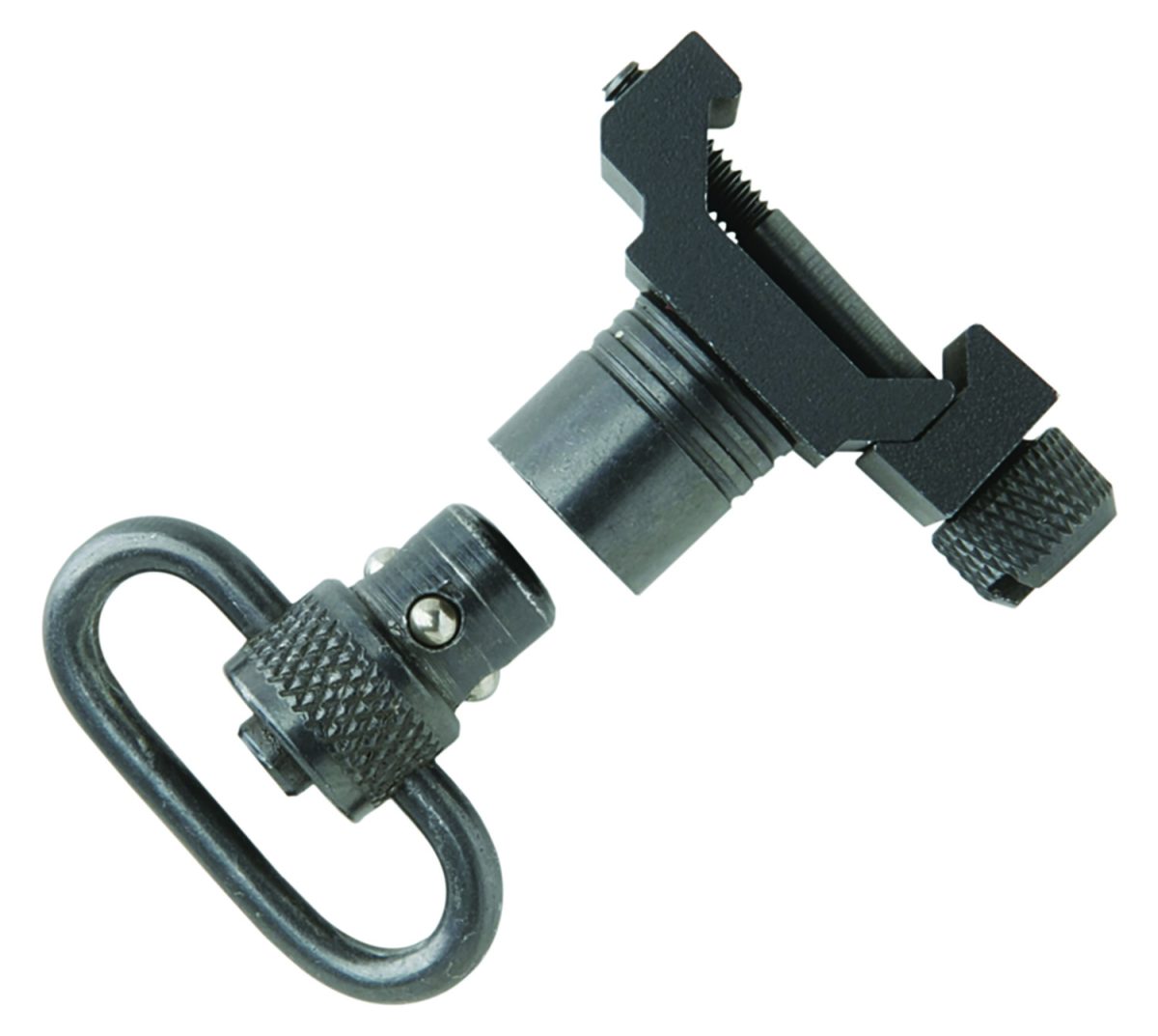 Uncle Mike'S 21101 Quick Detach Swivel Set Made Of Steel With Black Finish, 1&Quot; Loop Size &Amp; Push Button Style For Picatinny &Amp; Weaver-Style Rails