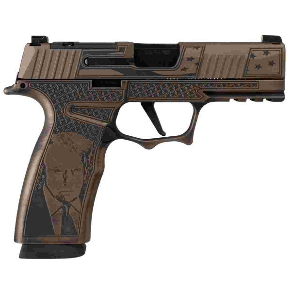 Sig Sauer P365 XMACRO TACOPS "Trump Fight" Handgun 9mm Luger 17rd Magazines(3) 3.7"