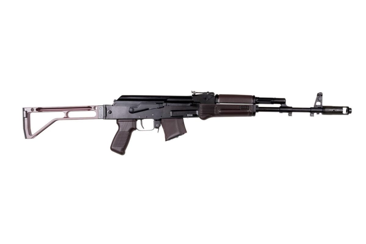Arsenal Sam7Sf 7.62X39Mm Semi-Auto Ak-47 Plum Rifle With Aluminum Side Folding Stock With Cheek Rest &Amp; Qd Points