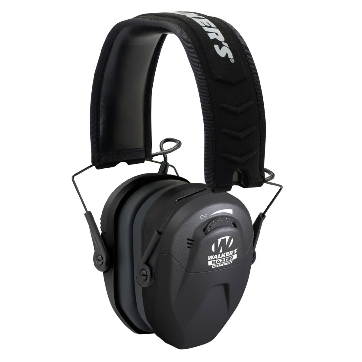 Walker'S Gwpcrsem Razor Compact Electronic Muff 23 Db Over The Head Black Polymer Fits Youth/Women
