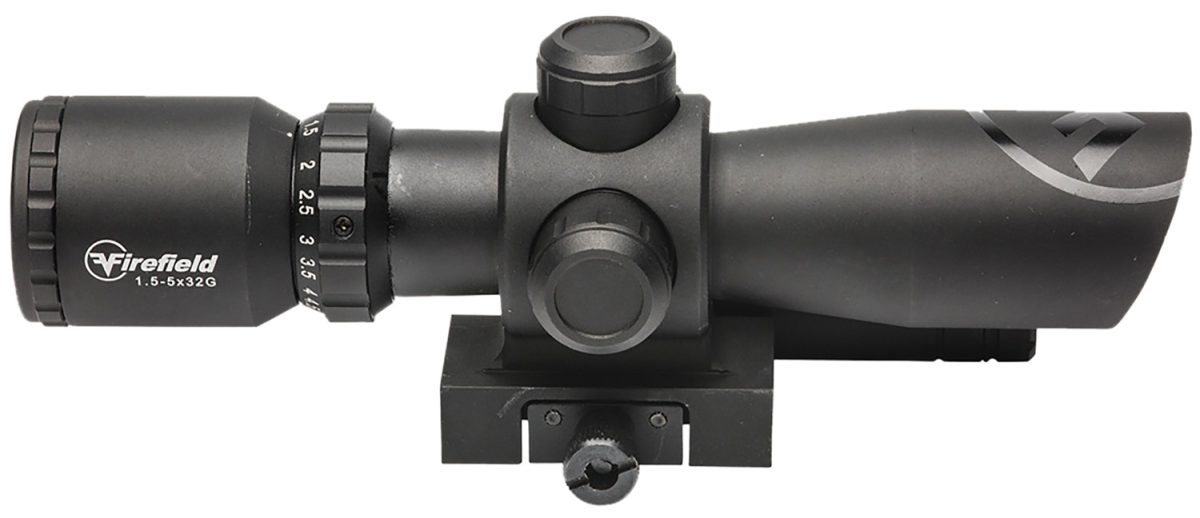 Firefield Ff13063 Barrage W/Green Laser Matte Black 1.5-5X32Mm Illuminated Red/Green Mil-Dot Reticle/Green Laser