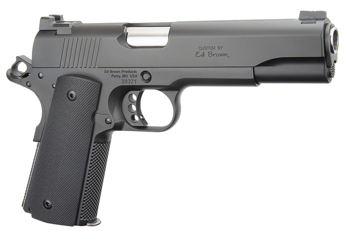 Ed Brown Sf18G4 Special Forces Gen4 45 Acp 7+1 5&Quot; Stainless Steel Barrel, Stealth Gray Serrated Carbon Steel Slide, Stealth Gray Stainless Steel Frame W/Beavertail, Black Vz Grip, Right Hand