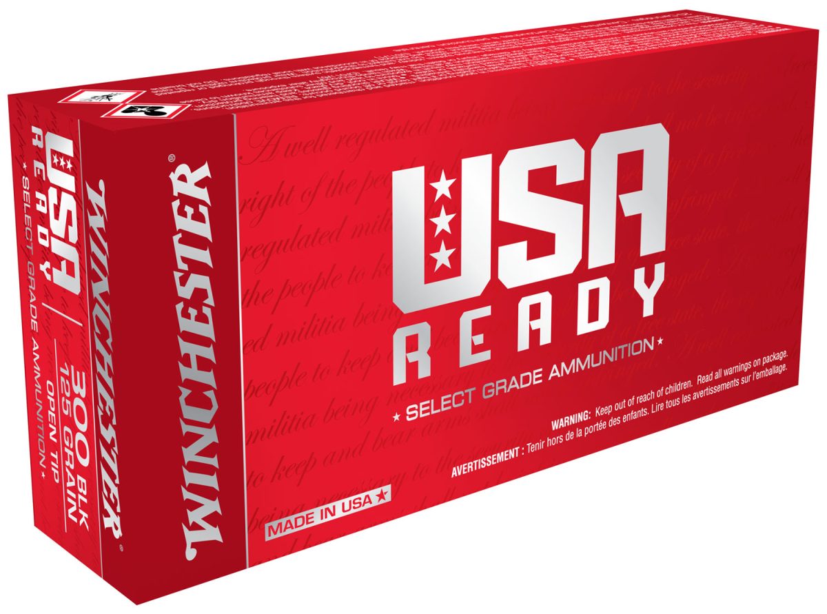 Winchester Ammo Red300 Usa Ready  300Blackout 125Gr Open Tip Range 20 Per Box/10 Case