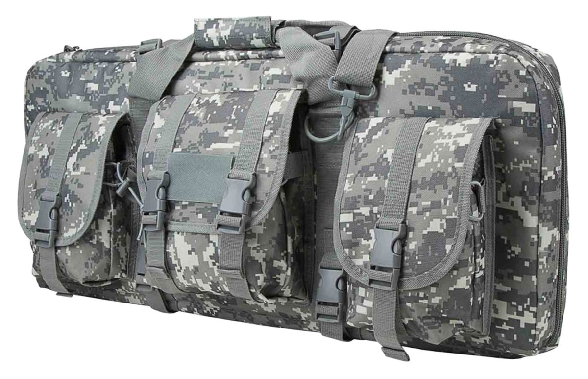 Ncstar Cvcpd2962D28 Vism Deluxe Subgun Case 28&Quot; Digital Camouflage Pvc Fabric W/ Exterior Pockets Zippers &Amp; Padding For 2 Ar Or Ak Pistols