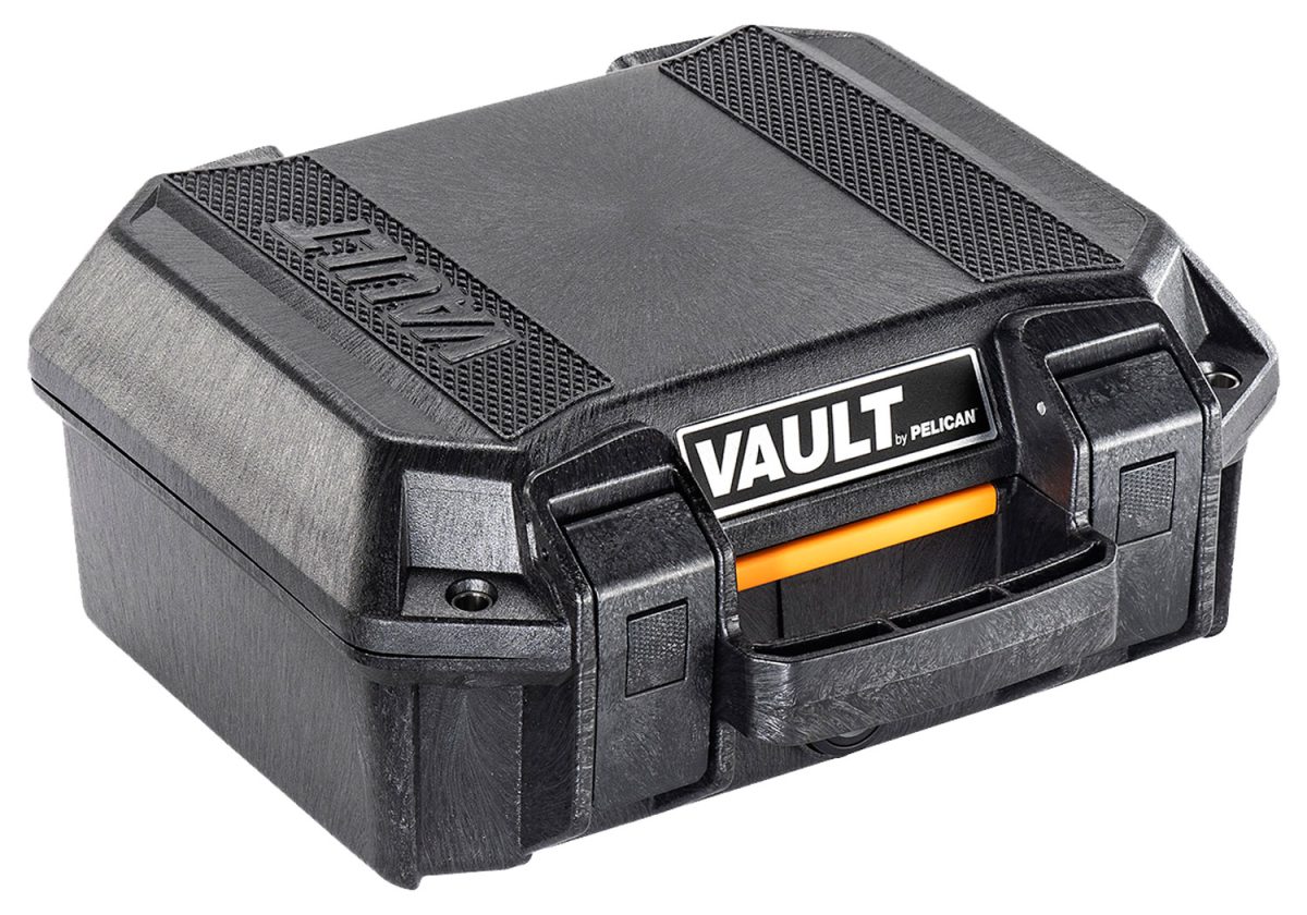 Pelican Vcv100 Vault Case Small Black Polymer Holds Handgun