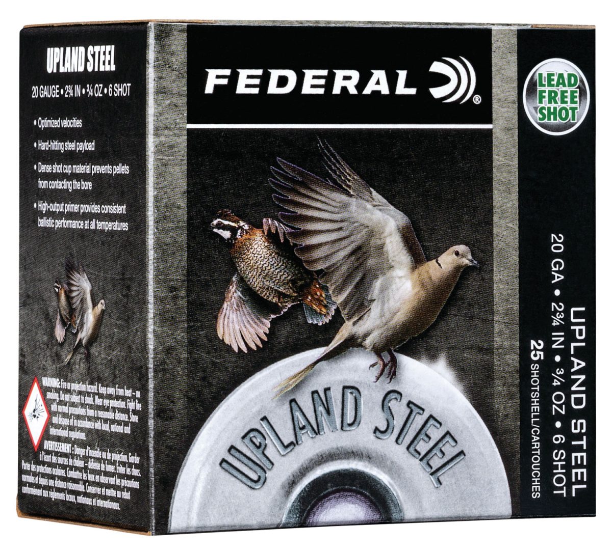 Federal Ush206 Upland Field &Amp; Range 20Gauge 2.75&Quot; 3/4Oz 6Shot 25 Per Box/10 Case