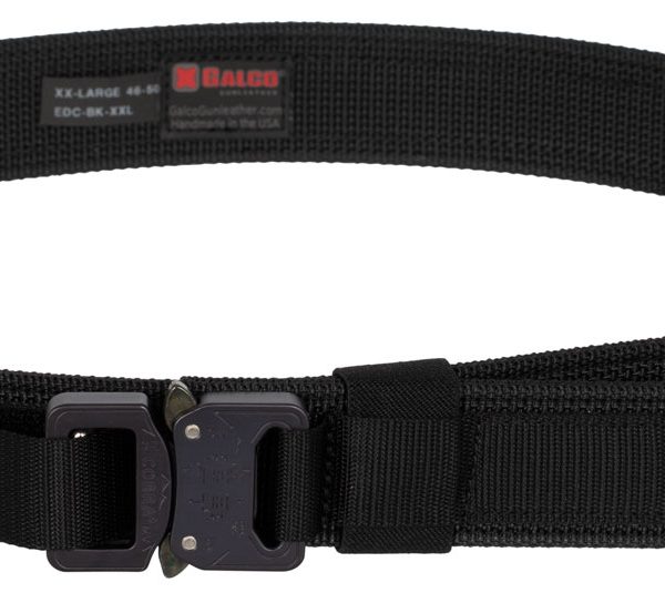 Galco EDCBKXXL Everyday Carry  Black Nylon 46"-50" 1.50" Wide Buckle Closure