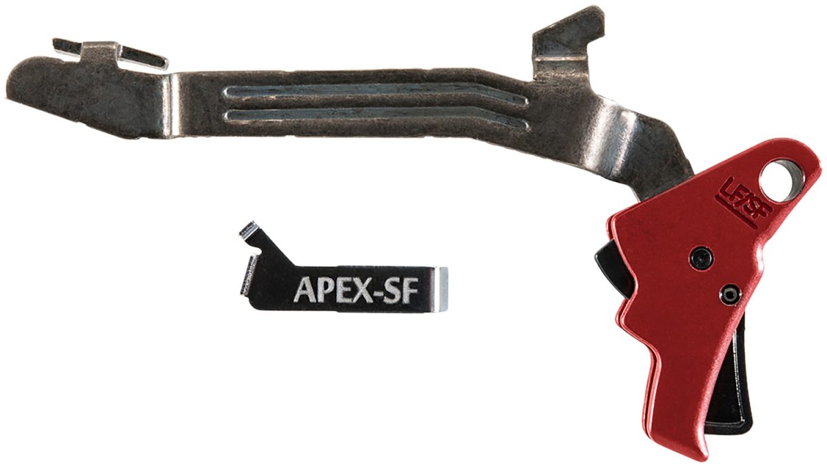 Apex Tactical 102157 Action Enhancement  Black/Red Drop-In Trigger Compatible W/ Glock 43/43X/48 Right Hand