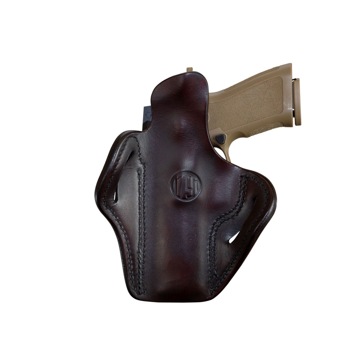 1791 Gunleather Orbh24Sbrr Bh2.4 Optic Ready Owb 2.4 Signature Brown Leather Belt Slide Fits Walther Ppq/Sig P320/Springfield Xd-M Right Hand