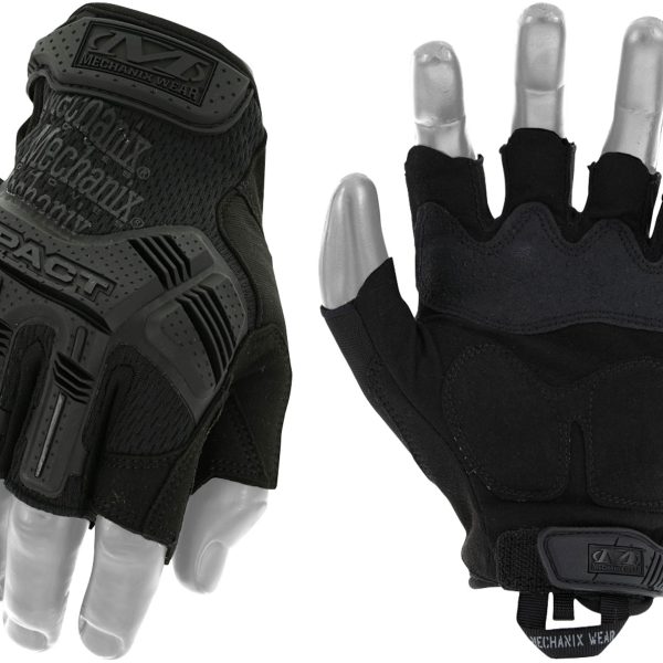 Mechanix Wear MFL55011 M-Pact Covert Black Fingerless Synthetic Leather XL TPR Closure