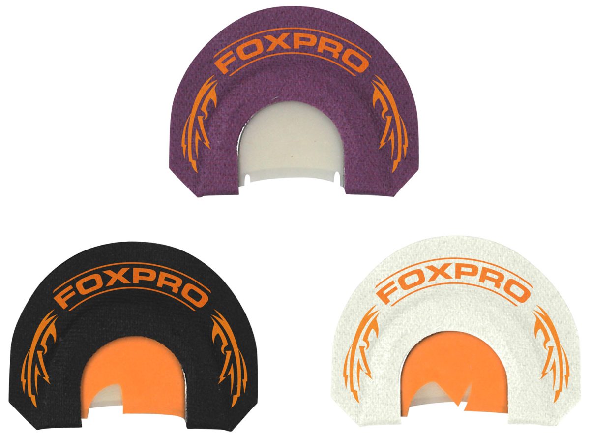 Foxpro Hybrid Spur Combo Crooked Spur Hybrid Spur Combo Pack Diaphragm Call Double Reed Turkey Sounds Attracts Turkeys Black/Purple/White 3 Piece