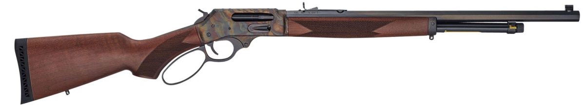 Henry H010Gcc Side Gate  Full Size 45-70 Gov 4+1 22&Quot; Blued Octagon Barrel, Color Case Hardened Steel Receiver, American Walnut Stock Right Hand