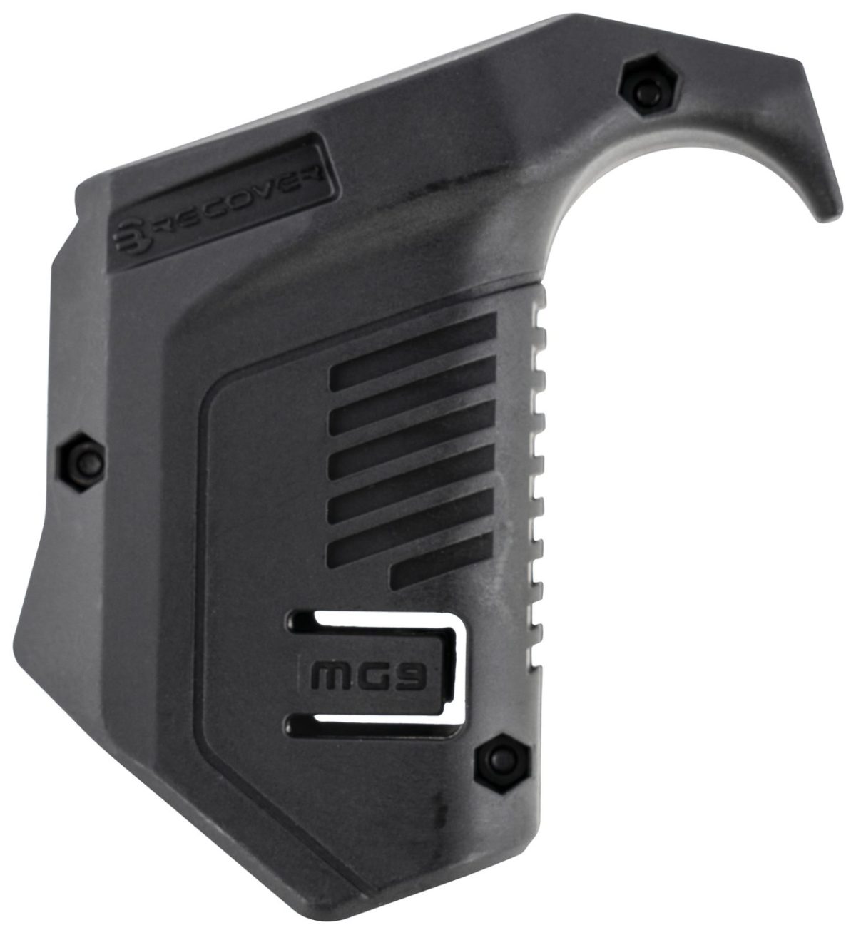 Recover Tactical Mg9 Angled Mag Pouch  Black Polymer, Picatinny Rail Mount, Compatible W/ Glock