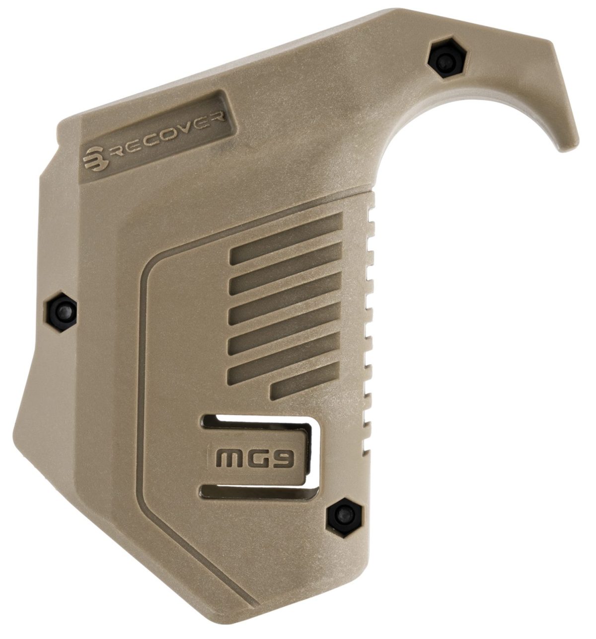 Recover Tactical Mg9-02 Angled Mag Pouch  Tan Polymer, Picatinny Rail Mount, Compatible W/ Glock
