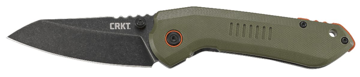 Crkt 6280 Overland  3&Quot; Folding Sheepsfoot Plain Stonewashed 8Cr13Mov Ss Blade/ Green G10/Ss Handle Includes Pocket Clip