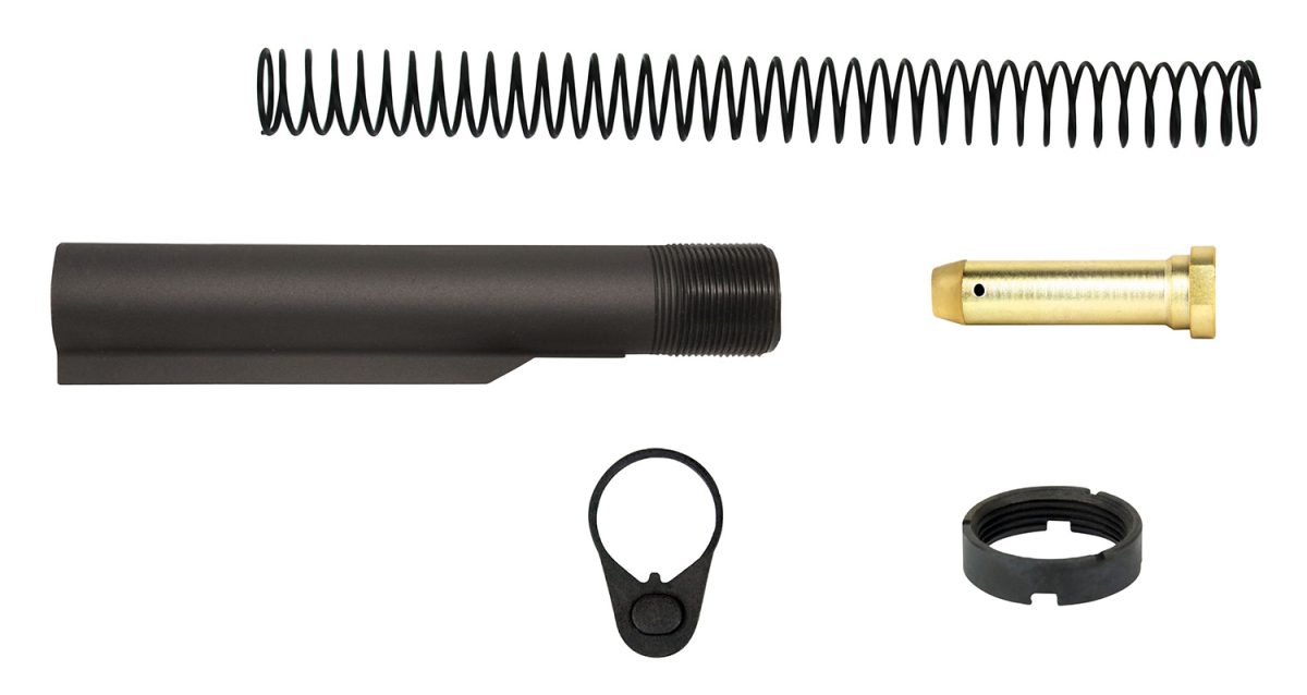 Tacfire Mar047A Ar15 Buffer Tube Kit Mil-Spec Black Ar-15