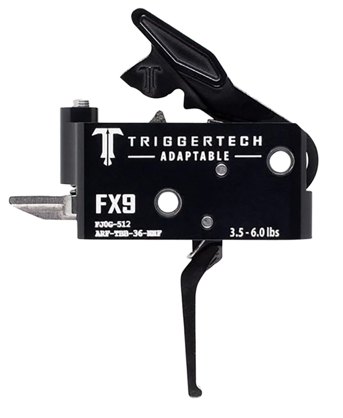 Triggertech Arftbb36Nnf Adaptable  Two-Stage Flat Trigger With 3.50-6 Lbs Draw Weight &Amp; Black Pvd Finish For Fn Fx9