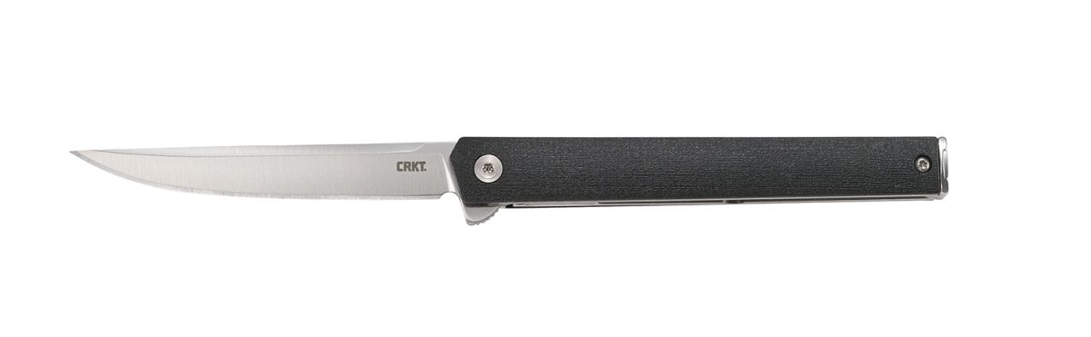 Crkt 7097 Ceo  3.35&Quot; Folding Plain Satin Aus-8A Ss Blade/ Black Grn Handle Includes Pocket Clip