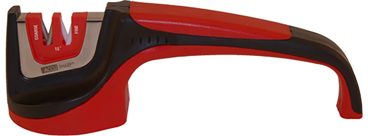 Accusharp 052C Asian-Style Sharpener Fine Diamond, Ceramic Sharpener Red