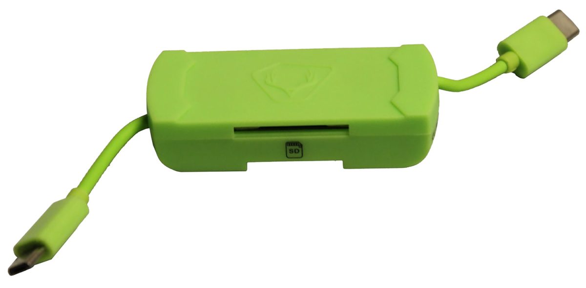 Hme Hmesdcrand Memory Card Reader Android Compatible With Tablets W/Micro Usb &Amp; Usb Connector Up To 256Gb Black/Green