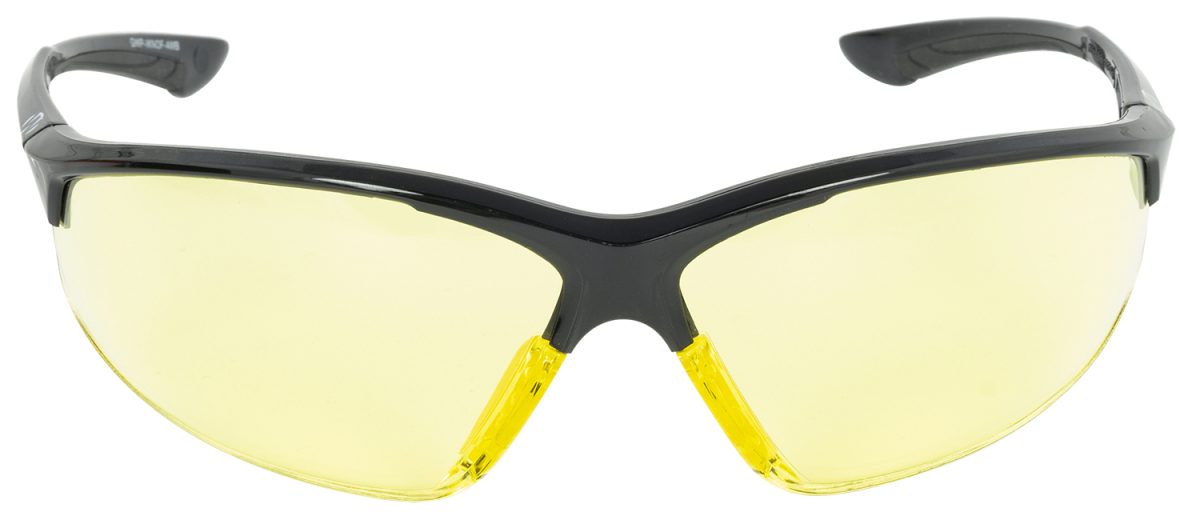 Walker'S Gwpiknof1Amb Ballistic Eyewear Ikon Tanker Adult Amber Lens Matte Black Frame