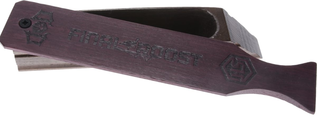 Drury Outdoors Dodbc Signature  Box Call Attracts Turkeys, Natural Walnut/Purple Heart