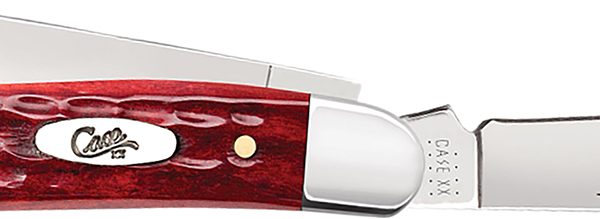 Case 00786 Stockman  Medium 2.57"/1.88"/1.71" Folding Clip/Sheepsfoot/Spey Plain Mirror Polished Tru-Sharp SS Blade/Corn Cob Jigged Old Red Bone Handle