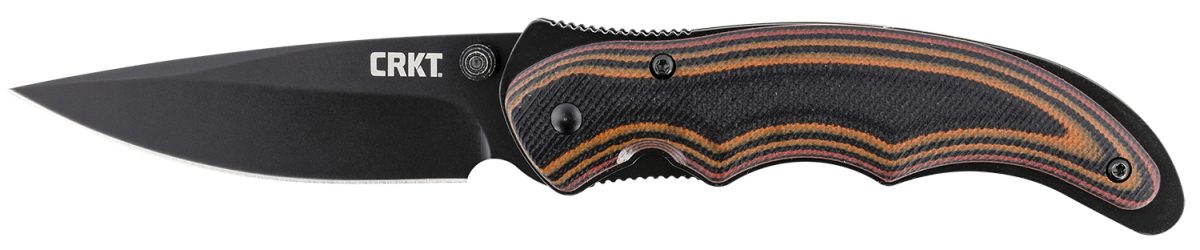 Crkt 1105K Endorser  3.18&Quot; Folding Drop Point Plain Black Oxide 8Cr14Mov Ss Blade/Multi-Color G10 Handle Includes Pocket Clip