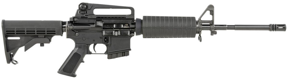 Bushmaster 0010004Ca M4 Patrolman'S  5.56X45Mm Nato Caliber With 16&Quot; Barrel, 10+1 Capacity, Black Metal Finish, Black 6 Position Collapsible Stock &Amp; Black Polymer Grip Right Hand