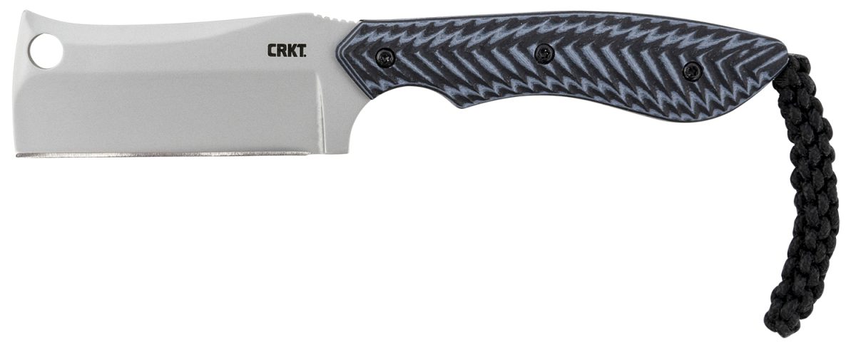 Crkt 2398 S.p.e.c.  2.44&Quot; Fixed Cleaver Plain Bead Blasted 8Cr13Mov Ss Blade/Black Textured G10 Handle Includes Lanyard