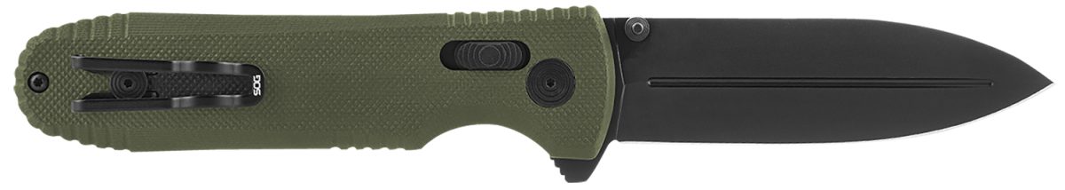 S.o.g Sog12610257 Pentagon Xr 3.60&Quot; Folding Spear Point Plain Black Tini Cryo Cts Xhp Blade/Od Green G10 Handle Includes Pocket Clip
