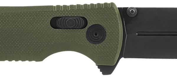 S.O.G SOG12610257 Pentagon XR 3.60" Folding Spear Point Plain Black TiNi Cryo CTS XHP Blade/OD Green G10 Handle Includes Pocket Clip