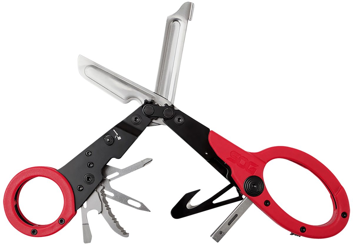 S.o.g Sog231250243 Parashears  3Cr13Mov Ss Plain Blade Red Features 11 Tools